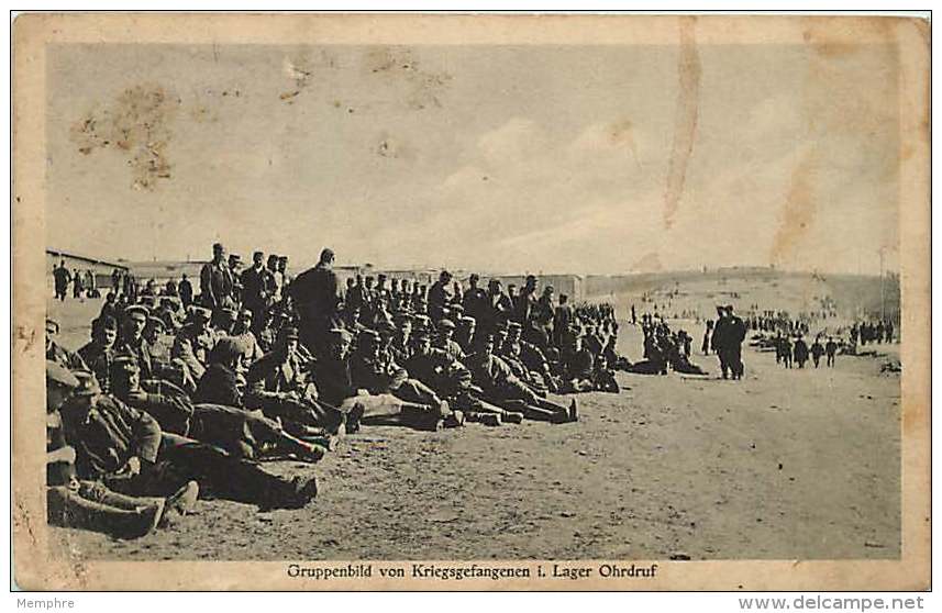 1916 Carte Postale Du Camp De Prisoniers De Guerre Lager Ohrdruf Pour La France Censurée - Lettres & Documents