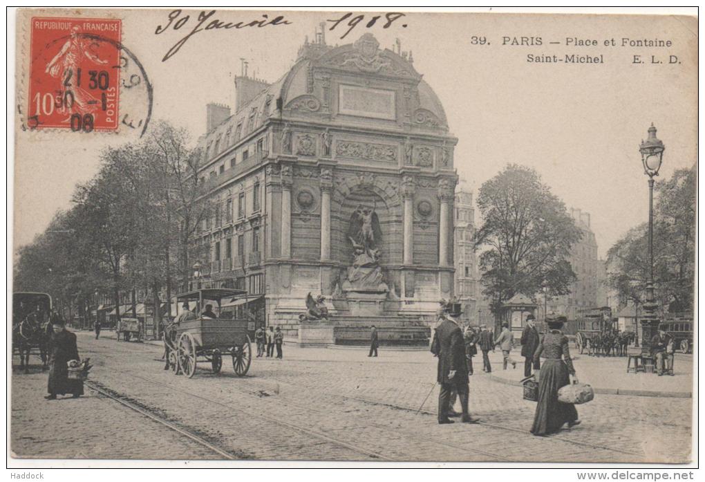 PARIS: PLACE ET FONTAINE SAINT MICHEL - Lots, Séries, Collections