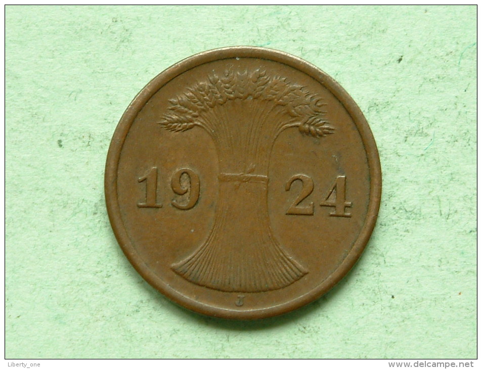 1924 J - 2 Rentenpfennig / KM 31 ( Uncleaned - For Grade, Please See Photo ) ! - 2 Rentenpfennig & 2 Reichspfennig