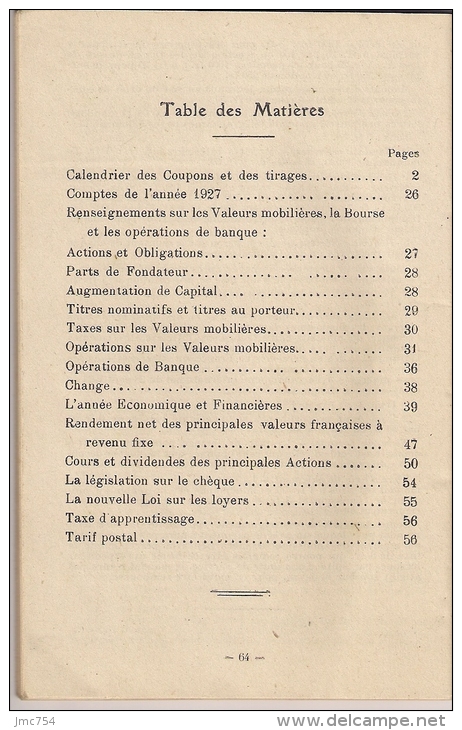Agenda Financier De Poche  1927  STE NORMANDE DE BANQUE ET DE DEPOTS  CAEN (14)  TTBE - Agende Non Usate