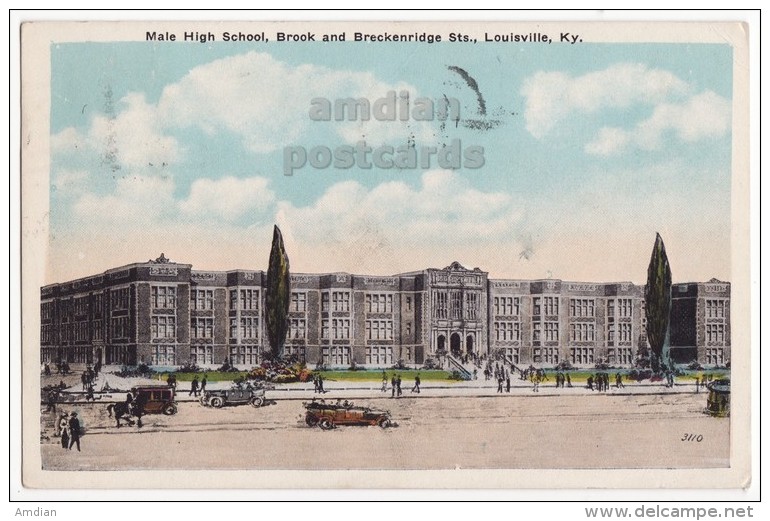 USA -BOYS HIGH SCHOOL-BROOK STREET-BRECKENRIDGE STREET~LOUSIVILLE KY 1930s Postcard KENTUCKY [4248] - Louisville