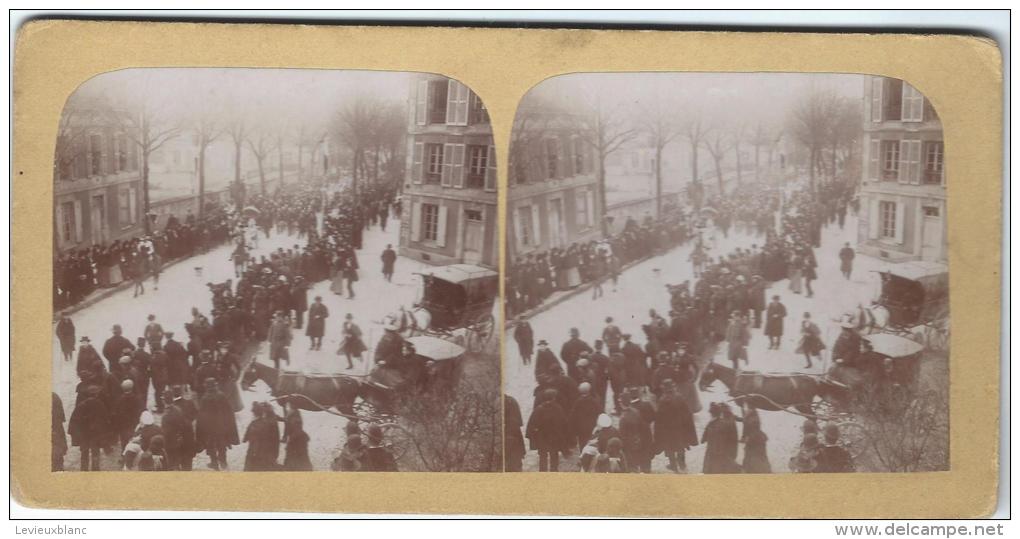 Manifestation Patriotique 1 / Défilé De Chars / Artisanat Et Agriculture/Nevers ?/Vers 1900  STE15 - Photos Stéréoscopiques