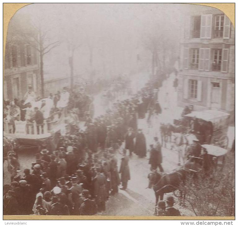 Manifestation Patriotique 2 / Défilé De Chars / Artisanat Et Agriculture/Nevers ?/Vers 1900  STE16 - Stereoscopic