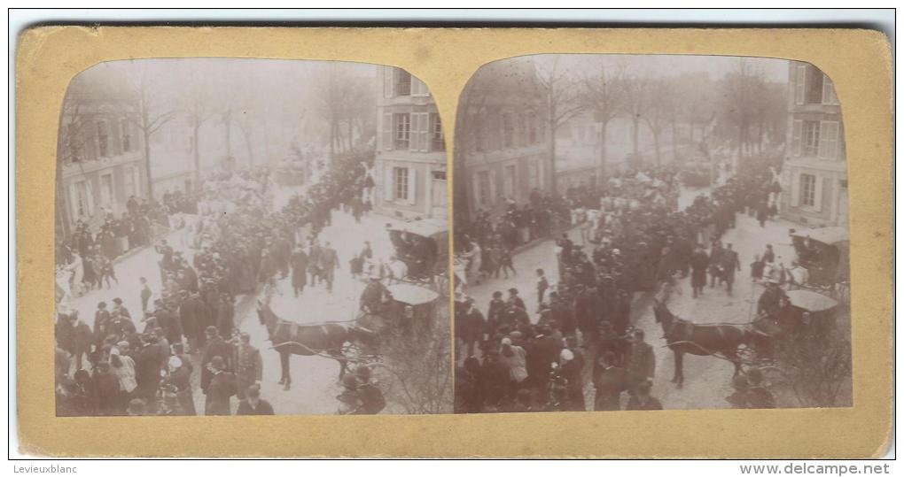 Manifestation Patriotique 3 / Défilé De Chars / Artisanat Et Agriculture/Nevers ?/Vers 1900  STE17 - Photos Stéréoscopiques