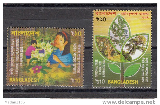 BANGLADESH, 2002,  Tree Planting Day 2v, MNH,  (**) - Bäume