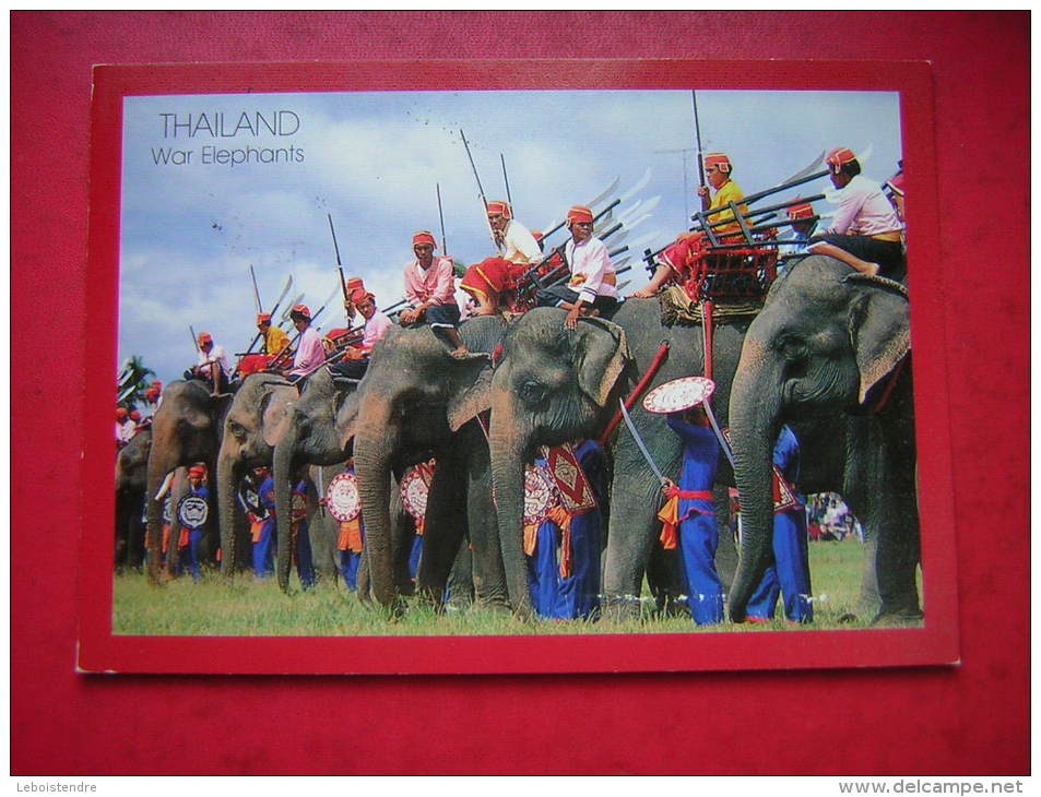CPM  THAILANDE   THAILAND  WAR ELEPHANTS       VOYAGEE    TIMBRE - Tailandia