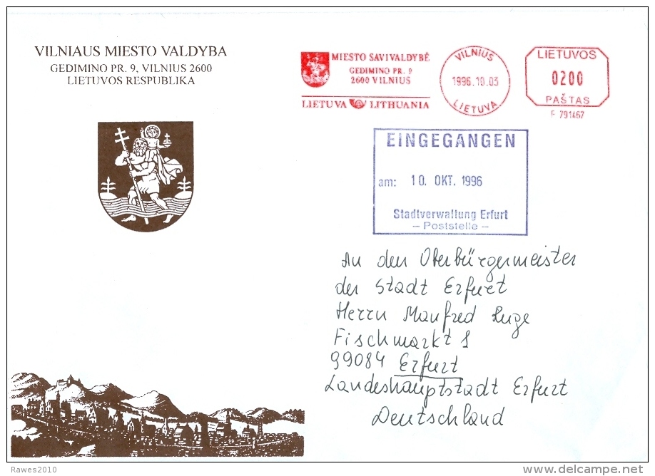 Litauen Vilnius AFS 2003 Wappen - Enveloppes