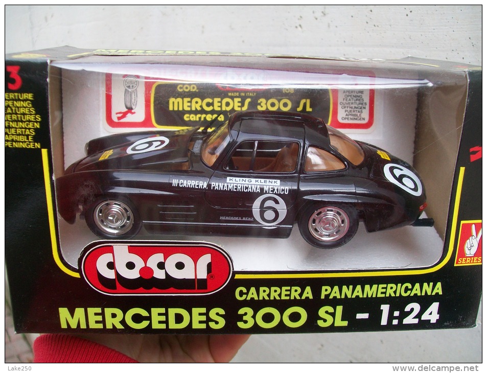 ESCI CB CAR - MERCEDES 300 Sl  GULLWING Carrera Panamericana AVEC SA  BOITE   Scala 1/24 - Autres & Non Classés