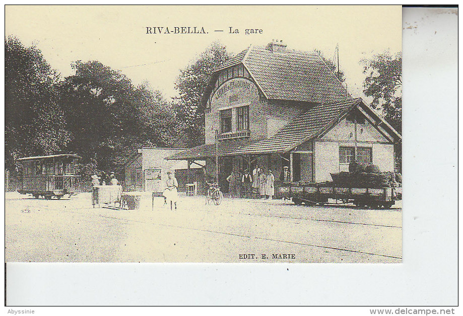 14 RIVA BELLA - (animé) La Gare - Reproduction - LES CARTES D AUTREFOIS - éditions ATLAS - Riva Bella