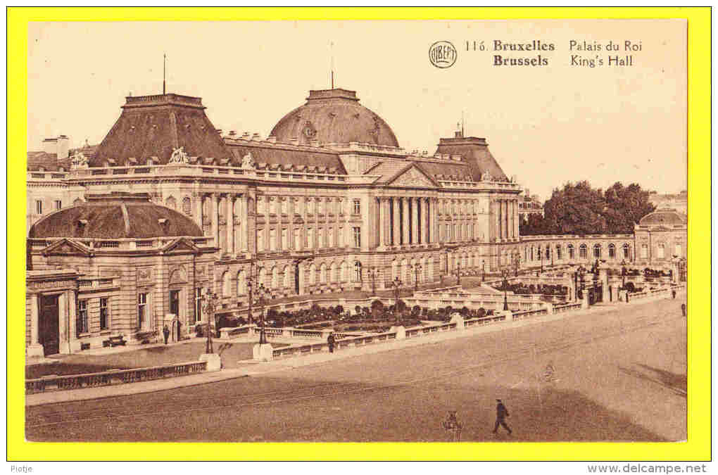 * Brussel - Bruxelles - Brussels * (Albert, Nr 116) Palais Du Roi, Koninklijk Paleis, Tramway, CPA, Rare, Chateau - Brussel (Stad)