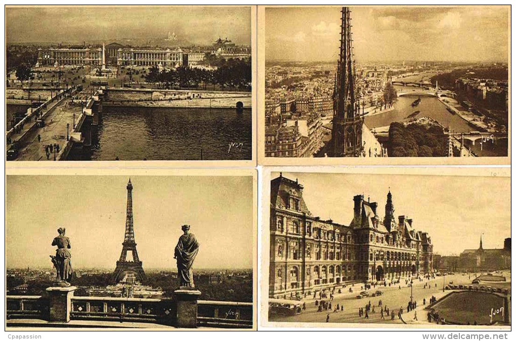 PARIS EN FLANANT -  LOT  De 10 CP- TOUTES SCANNEES- PAYPAL SANS FRAIS - 5 - 99 Postales