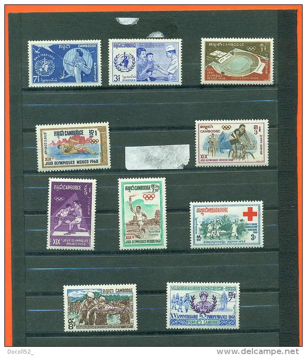 Lot 27 Timbres Neufs Du Cambodge -  Voir Etat  - 2 Scans - Cambodge