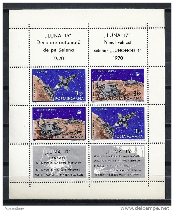 ESPACIO - RUMANÍA 1971 - Yvert #H84 - MNH ** - Europe