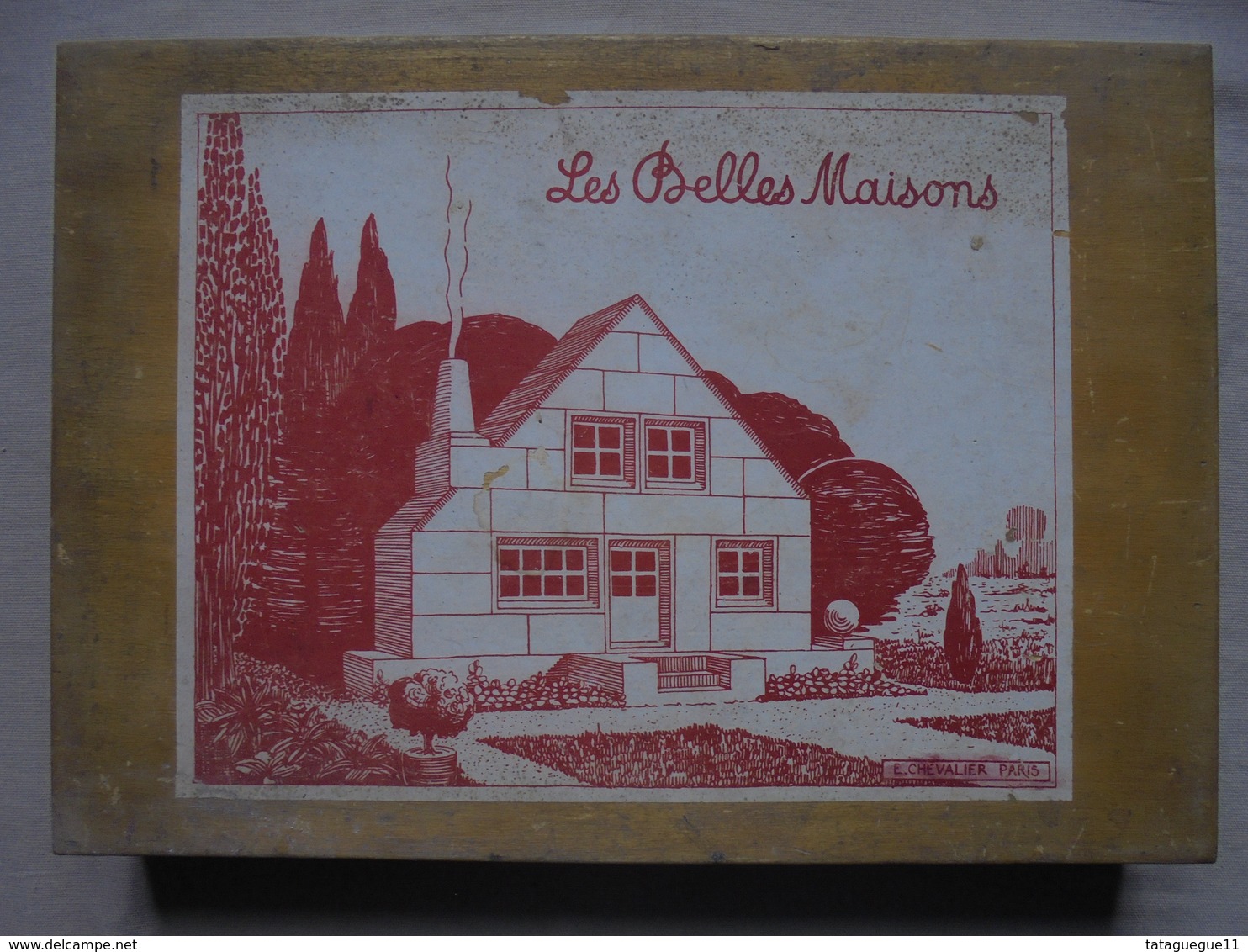 Ancien - Reste De Boite De Construction "Les Belles Maisons" E.CHEVALIER Paris - Sonstige & Ohne Zuordnung