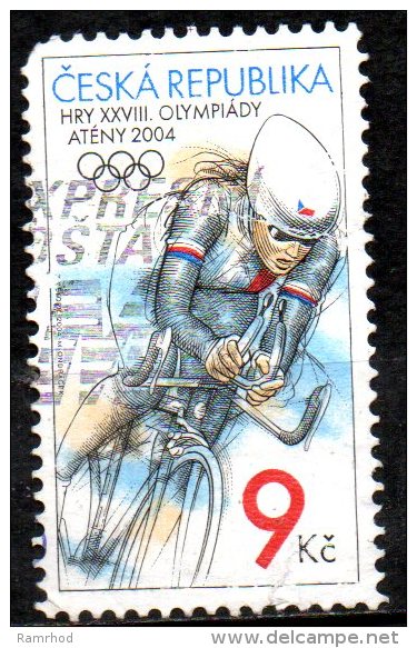 CZECH REPUBLIC 2004 Olympic Games, Athens 2004 - 9k Cyclist  FU - Used Stamps