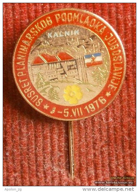 Climbing Mountaineering Alpinism , Encounter Mountain Youth Branches Of Yugoslavia In 1976 Y. - Badge - Alpinism, Mountaineering