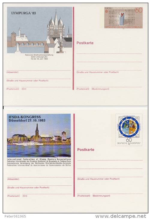19 Briefkaarten Duitsland / Postkarten BRD