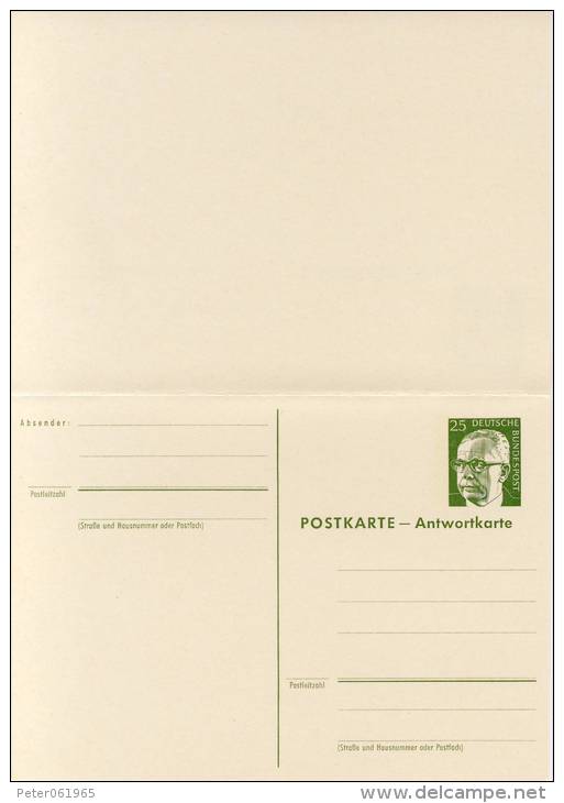 7 Briefkaarten (met Antwoordkaart) Duitsland / Postkarten (mit Antwortkarte) BRD - Postcards - Mint