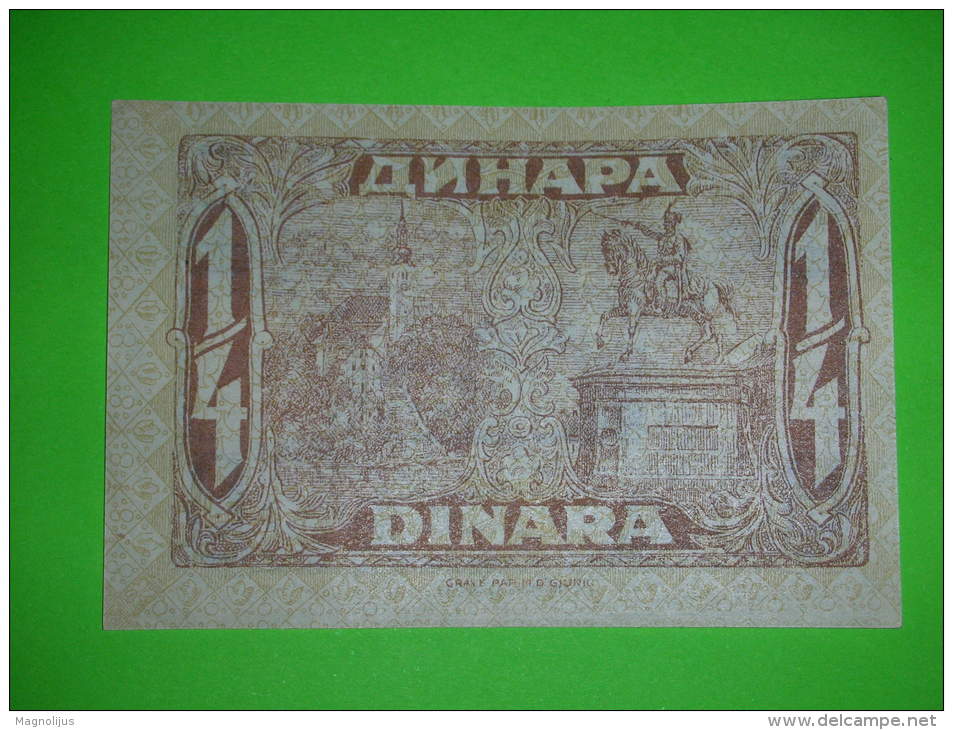 R!,SHS Kingdom,Serbia,Croatia,Slovenia,0.25 Dinar,25 Para,banknote,paper Money,bill,vintage - Serbia