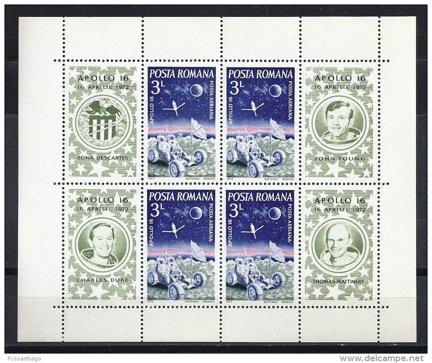 ESPACIO - RUMANÍA 1972 - Yvert #H97 - MNH ** - Europa