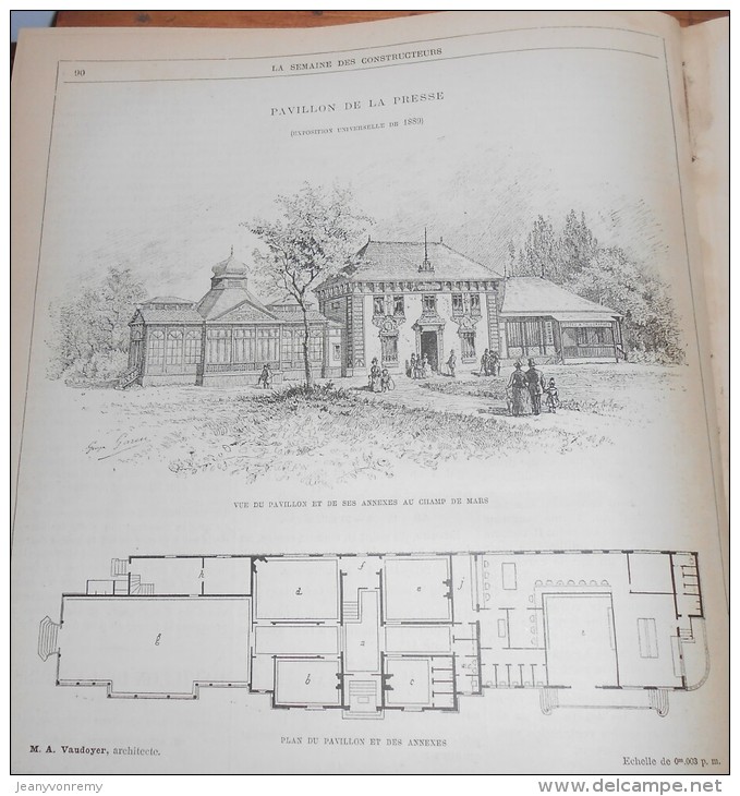 La Semaine Des Constructeurs. N°8.18 Août 1888. Château De La R....près De Moulins Dans L´Allier. - Revues Anciennes - Avant 1900