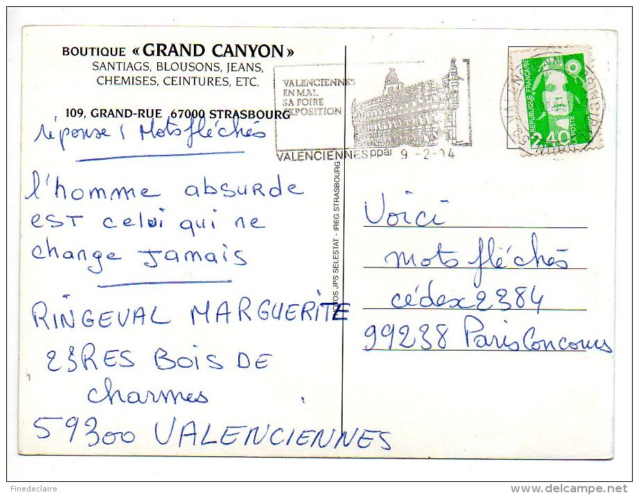 Carte Publicitaire - Boutique Grand Canyon - Strasbourg - Publicité