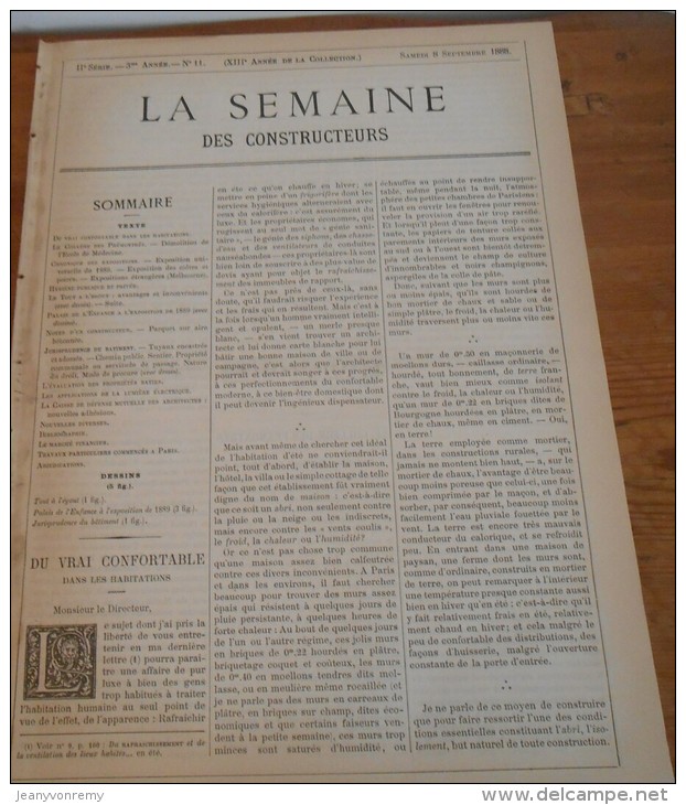 La Semaine Des Constructeurs. N°11. 8 Septembre 1888. Palais De L´Enfance. - Magazines - Before 1900