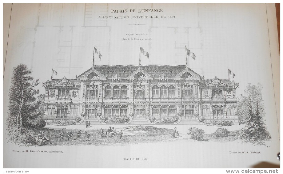La Semaine Des Constructeurs. N°11. 8 Septembre 1888. Palais De L´Enfance. - Revues Anciennes - Avant 1900