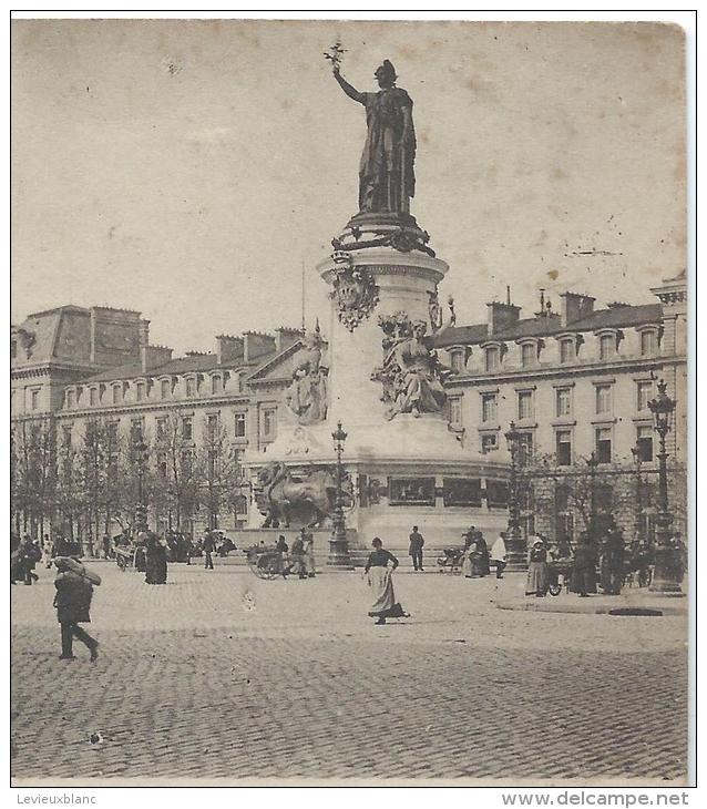 Carte Postale / Vue Stéréoscopique Julien DAMOY/Paris / Place De La République/SérieN°1/Vers 1910   STE57 - Photos Stéréoscopiques