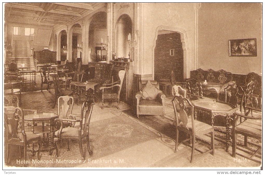 POSTAL DE ALEMANIA DEL HOTEL METROPOLE DE FRANKFURT (HUGO SCHÖNFELD) - Frankfurt A. D. Oder