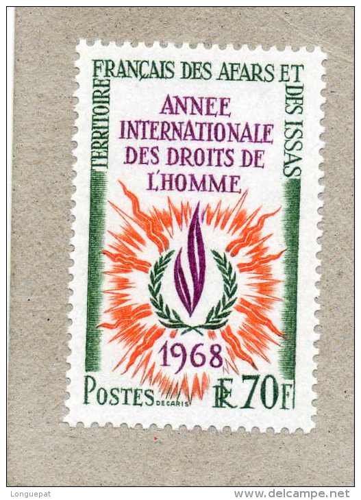Afars Et Issas (Territoire Des) : Année Internationale Des Droits De L'Homme -Logo - - Unused Stamps