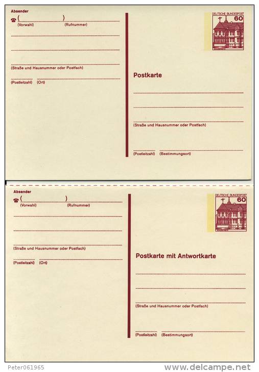 3 Briefkaarten (1 Met Antwoordk.) Duitsland / 3 Postkarten (1 Mit Antwortk.) BRD - Postales - Nuevos