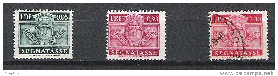 Saint-Marin - Taxe -1945 - Y&T 63 - 65 - 73 - Neuf * & Oblitéré - Impuestos