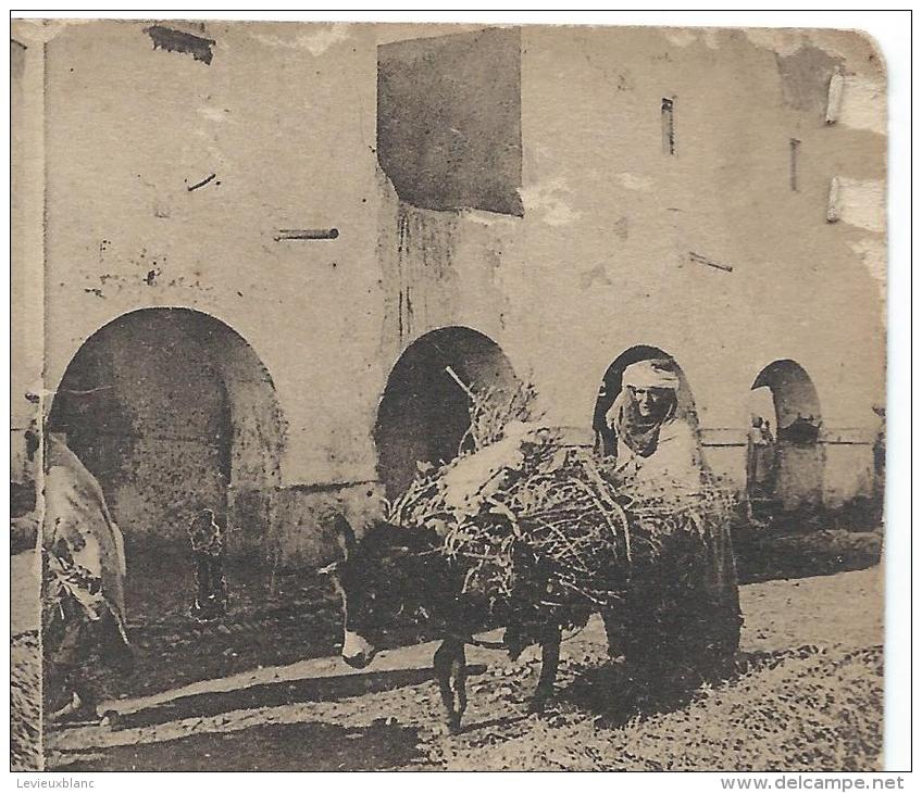 Carte Postale / Vue Stéréoscopique Julien DAMOY/Biskra/Une Rue/SérieN°9/Vers 1910   STE69 - Stereo-Photographie