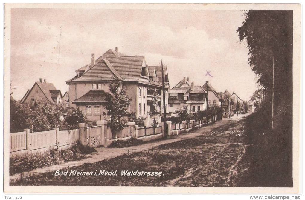 Bad Kleinen Mecklenburg Waldstrasse 18.5.1929 Gelaufen - Schwerin