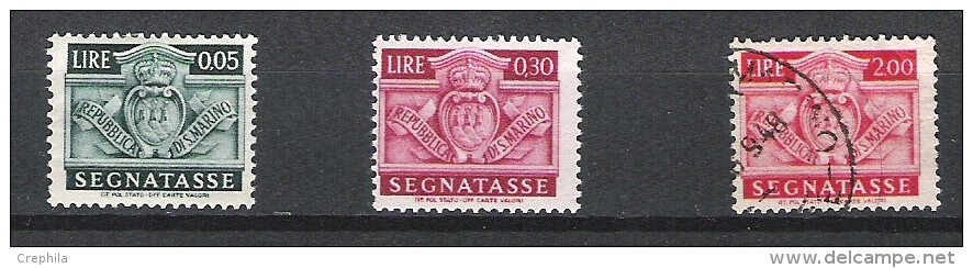 Saint-Marin - Timbre Taxe - 1945 - Y&T 63 - 65 - 73 - Neuf *  & Oblit. - Timbres-taxe