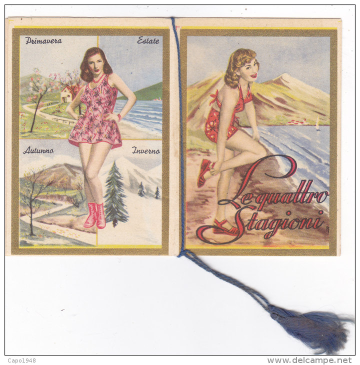 CALENDARIETTO "LE QUATTRO STAGIONI" RAGAZZE PIN-UP      1953 -2-882-17608-609 - Small : 1941-60