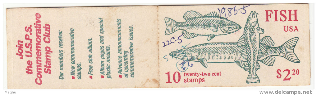 Booklet, United States, Fish, As Scan - 3. 1981-...