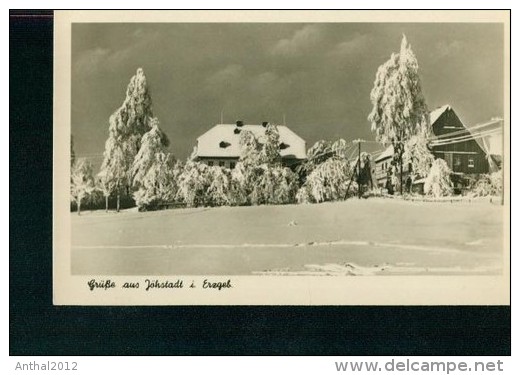 Grüße Aus Jöhstadt Im Erzgebirge Winter Schnee Panorama Sw 1954 - Jöhstadt