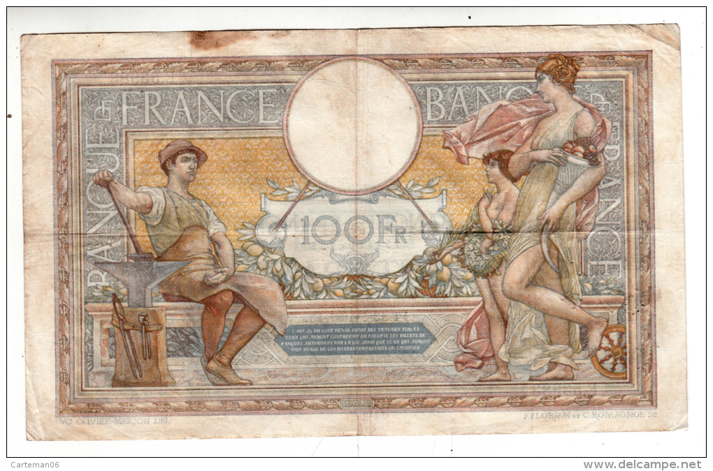 Billet - 100 Francs Merson - FT.13.5.1937 - E.53983 - 100 F 1908-1939 ''Luc Olivier Merson''