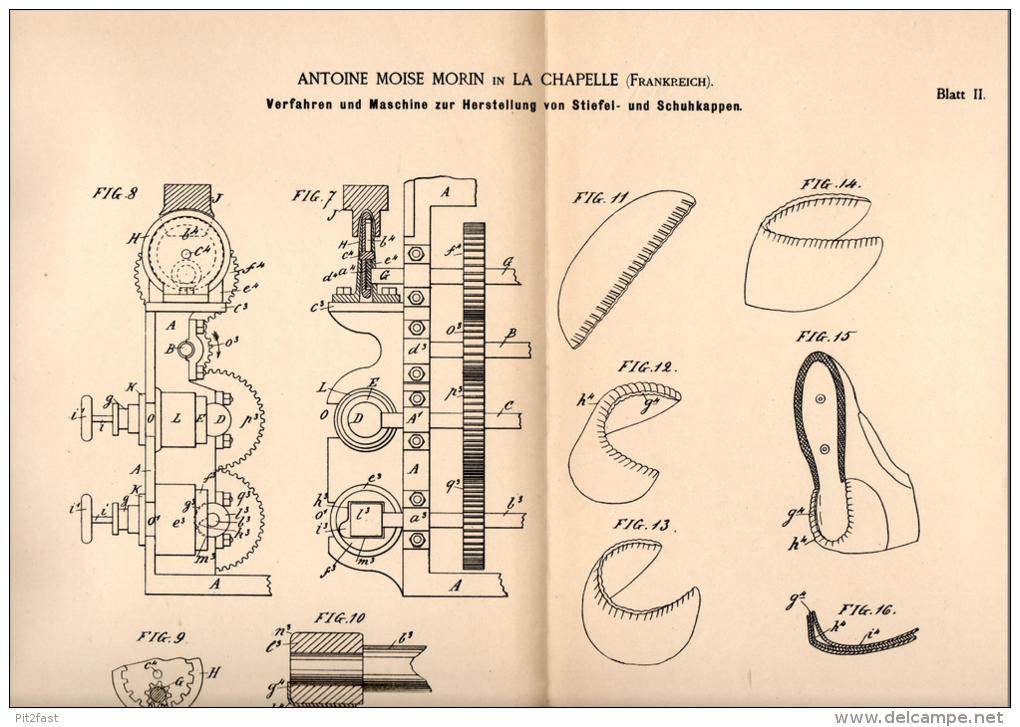 Original Patentschrift - A. Moise Morin à La Chapelle , 1884 , Machine à Produire Des Embouts Et Des Bottes !!! - Machines