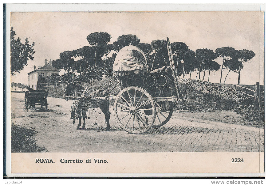 P P 525 /C P A- ITALIE -ROME - CARRETTO DI VINO - Transportmiddelen