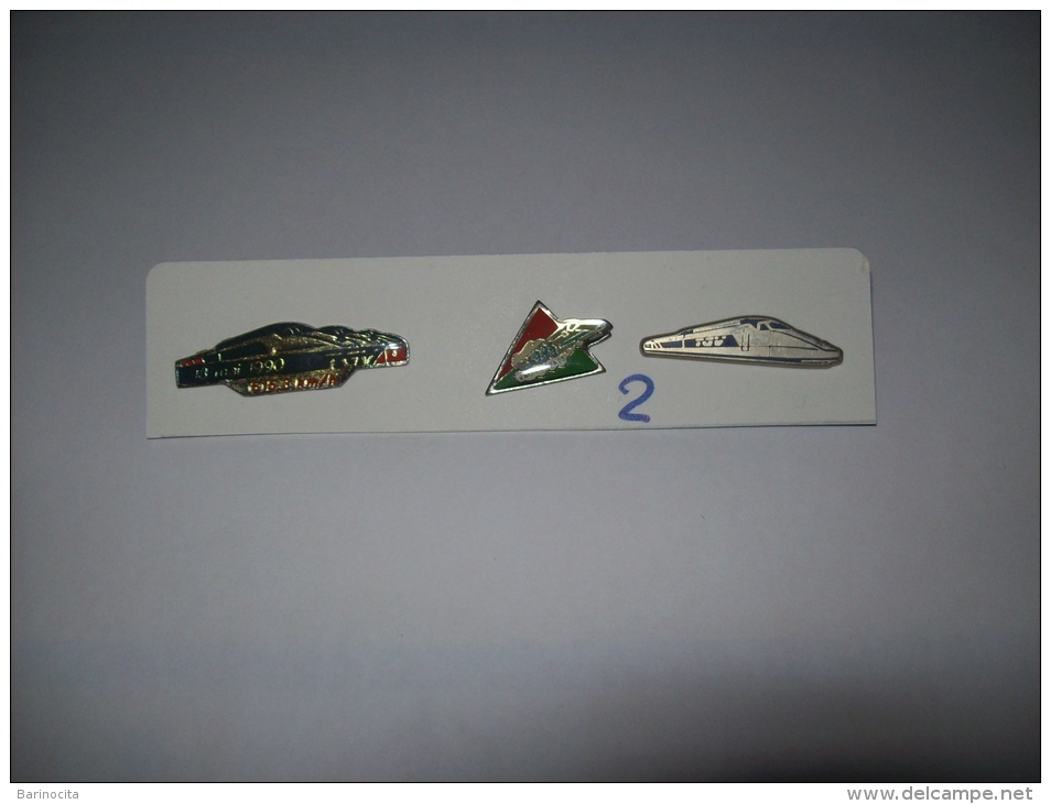 PIN´S -   TGV - Lot De 3 Pin's - 18 Mai 1990 " 515,3 Km / H - 1993 Valenciennes - Tgv    -   Voir Photo (2) - TGV