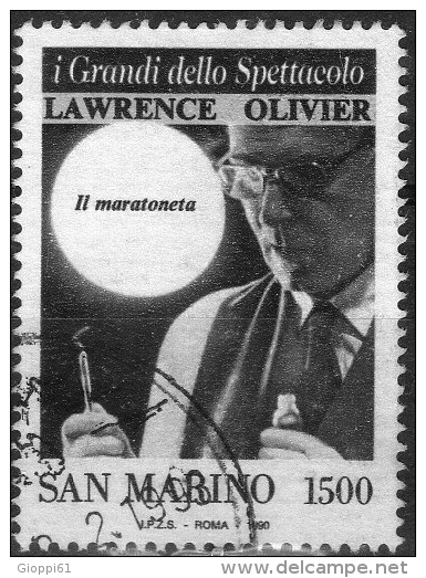 1990 San Marino - I Grandi Dello Spettacolo. Lawrence Olivier 1500 L - Gebraucht