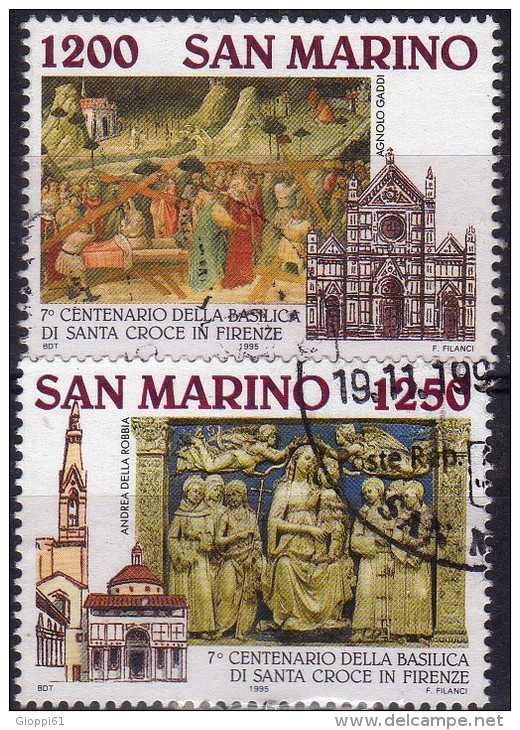 1995 San Marino - 7° Cent. Basilica Di S. Croce - Gebraucht