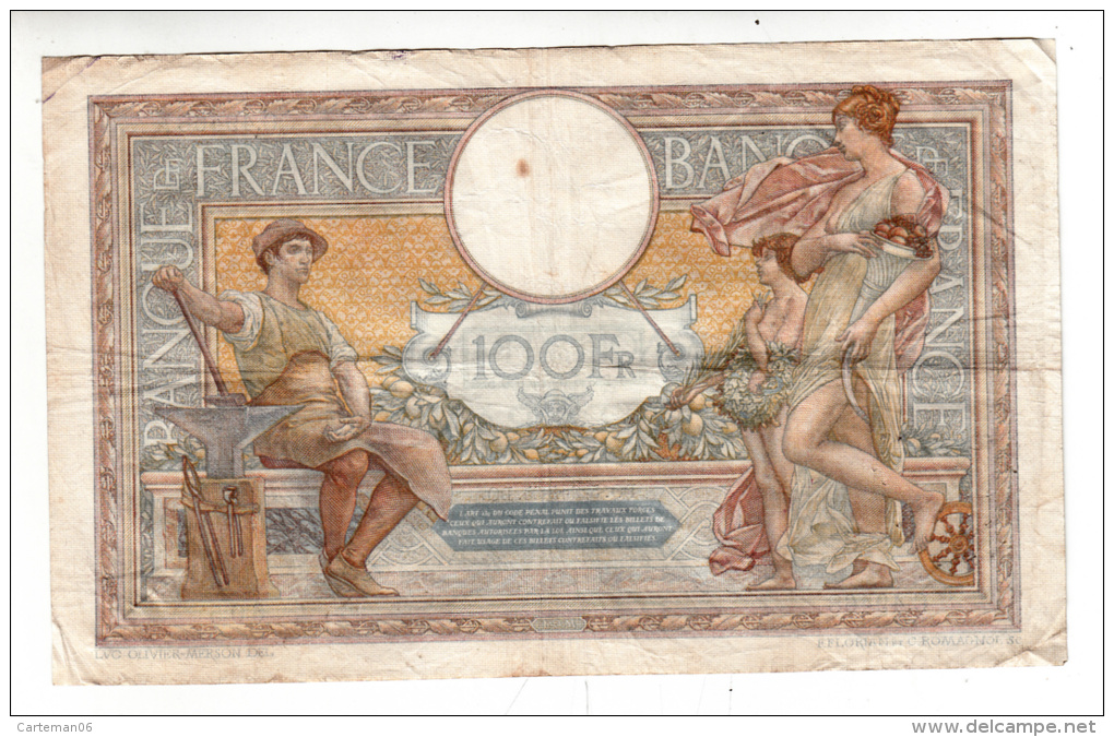 Billet - 100 Francs Merson -  DQ.5.9.1935 - C.49468 - 100 F 1908-1939 ''Luc Olivier Merson''