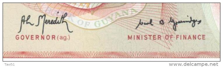 GUYANA   ,   (1966 -  )   ,  1 Dollar   ,   Prefix B/40    ,    Sign. ?   Pick 21    ,     Unc - Guyana