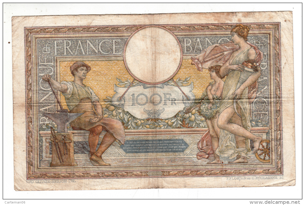 Billet - 100 Francs Merson -  BX.9.2.1933 - P.39202 - 100 F 1908-1939 ''Luc Olivier Merson''