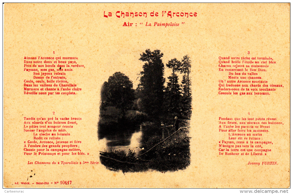 1813 La Chanson De L'Arconce " AIR La Aimpolaise "  De Joanny FURTIN - Charolles