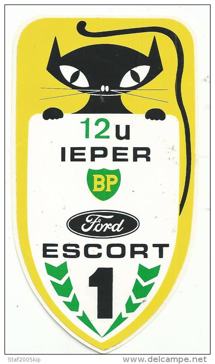 Sticker - 12 U IEPER - BP - Ford Escort 1 - Autres & Non Classés